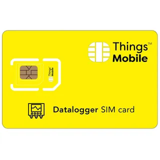 SIM-Karte für GSM/GPRS DATENLOGGER - Things Mobile - mit weltweiter Netzabdeckung und Mehrfachanbieternetz GSM/2G/3G/4G. Ohne Fixkosten und ohne Verfallsdatum. 10 € Guthaben inklusive