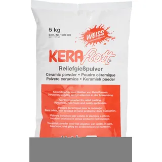 KERAflott Reliefgießpulver weiß 5 kg Sack, Erwachsene