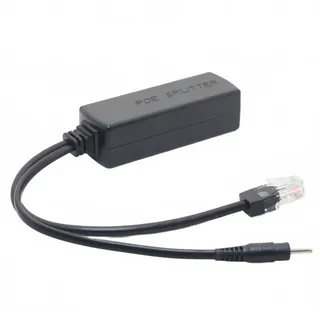 DSLRKIT Aktiver PoE-Splitter, 5 V, 2,5 mm x 0,7 mm, für Reolink E1 (V2), E1 Pro, E1 Zoom, Lumus V2 & Pro, 5 V 2,4 A Ausgang, unterstützt 44–57 V IEEE 802.3af/at/bt PoE-Switches