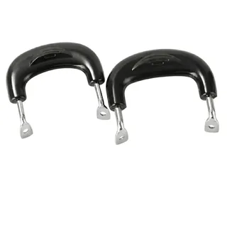 TSUOUKL 2 Stück Universelle Metall-Topfgriffe, Schwarz, Befestigungsabstand 61 mm, Hitzebeständig, Ersatzgriffe für Schnellkochtopf, Pfannen und Töpfe