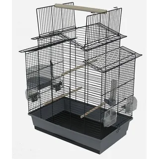 ollesch Vogelkäfig Wellensittich Kanarien 160 x 110 x 50 cm schwarz