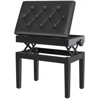 Homcom Klavierhocker Holz Schwarz