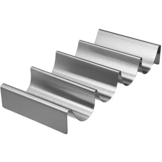 CALLARON Taco Halter - Hotdog Halter, Taco Ständer Edelstahl, Wellenform Brötchenhalter, Hot Dog Ständer für Halten Tacos, Hot Dogs, Tortilla, Sandwiches und Pfannkuchen, Silbrig