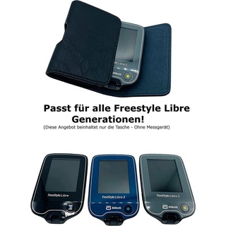 SEWAS Diabetic Care Aufbewahrungstasche Tasche Gürteltasche Schwarz passend für Freestyle Libre Messgerät 3, Gürtelschlaufe, Gürtelclip, stabile Verarbeitung schwarz