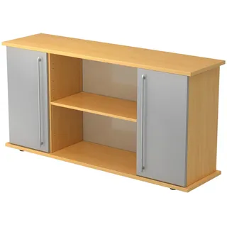 bümö Sideboard, Buche, Silber, Holzwerkstoff, Buche, 3 Fächer, 166.1x84x44.8 cm, FSC Mix, Wohnzimmer, Kommoden & Sideboards, Sideboards