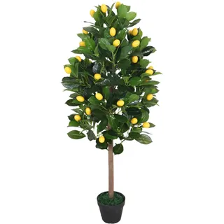 Lacers SMARAGDLINE Künstlicher Zitronenbaum 120cm Kunstpflanze, realistische Optik, für Wohnzimmer, Schlafzimmer, Büro, Balkon, langlebig, pflegeleicht Dekopflanze (JWS2657)