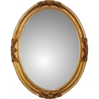 Casa Padrino Barock Wandspiegel aus Italien Gold Oval H 93 cm, B 72 cm - Edel & Prunkvoll