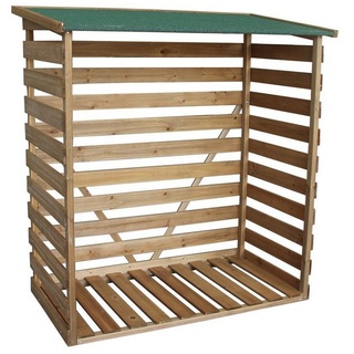 MCombo Kaminholzregal mit Rückwand Brennholzregal Kaminholzunterstand braun 1200
