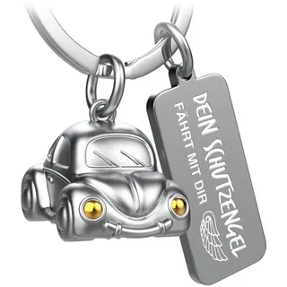 FABACH Auto Car mit Gravur - Schutzengel Schlüsselanhänger Engel für Autofahrer - Geschenk Glücksbringer Auto Geschenke Fahr vorsichtig - Dein Schutzengel fährt mit dir
