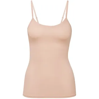 CALIDA Damen Spaghetti-Top in rose teint - Natural Comfort Top, Jersey, einfarbig Nude S