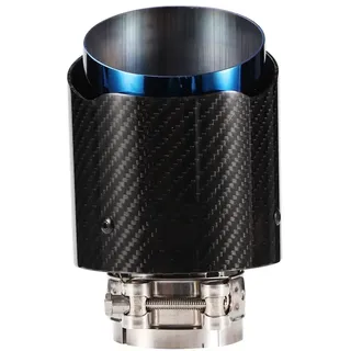 Auto-Heckauspuffrohr, 63–101 Mm Universal-Edelstahl-Auspuffspitze, Kohlefaser, Glänzend, Gerades Auto-Auspuffrohr, Hintere Spitze, Heckkehle, Endrohr, Schalldämpfer, Gerades