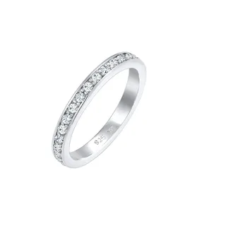 Elli Ring Glamourös Kristalle 925 Sterling Silber