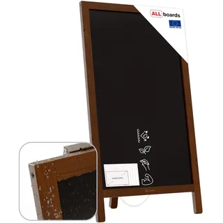ALLboards Kundenstopper wasserfest, Aufsteller mit Kreidefläche, einseitig 78×44 cm, Werbeaufsteller