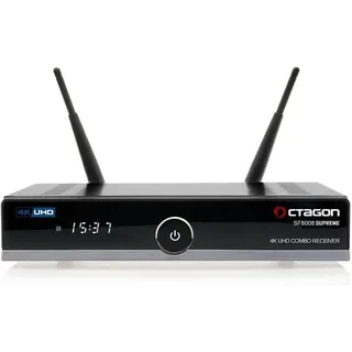 Octagon SF8008 Supreme Combo 4K UHD Receiver, mit 512 GB M.2 SSD Festplatte HD Re - Schwarz