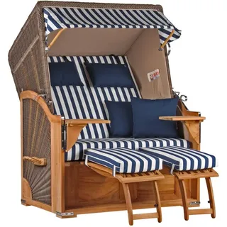 Strandkorb Seeblick Teak PE Grey Dessin 518