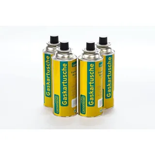 campingmann Gaskartusche gaskartuschen 227g Butan Gas mit Ventil Universal Butangas, 4 St., Brennstoffflaschen Campingas für Gaskocher Gasheizung