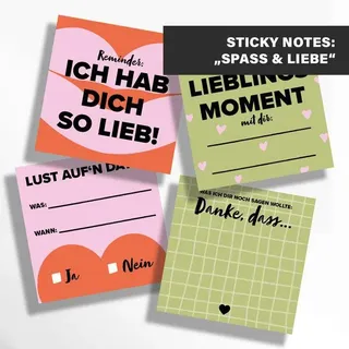 deine zweisamkeit Sticky Notes: Spaß & Liebe: