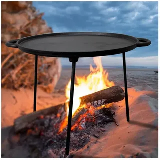 Antikas - Pizzaplatte im modernen Design, Transportable Pizzaplatte, Eisen, Schwarz