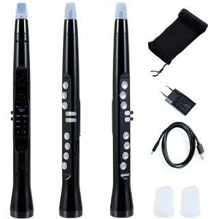 COSTWAY Elektronisches Blasinstrument, digitales Saxophon mit kabellosem MIDI, 100 Klänge, HIFI-Lautsprecher, 4-Oktaven-Bereich & 2 Griffweisen, Mini-Saxophon für Anfänger & Erwachsene