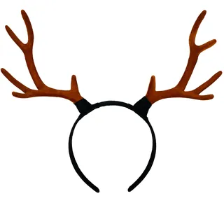 Oblique Unique Oblique Unique® Haarreifen Rentier Hirsch Reh Geweih Haarreif in Braun Kopfschmuck Accessoire für Weihnachten Fasching Karneval