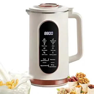 Nussmilchbereiter - Sojamilchbereiter mit Klingentechnologie, Warmhaltefunktion, Edelstahleinsatz, automatischer Pflanzenmilchbereiter mit intelligentem Display