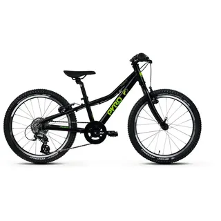 Pyro Bikes PYRO TWENTY small - Ultraleichtes 20-Zoll Kinderfahrrad in Schwarz matt schwarz SMALL / LEFT