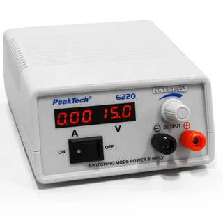 Peaktech 6220 - 15V / 2A, Labornetzgerät 1,5 15 V, 0 - 2 A, 30 W