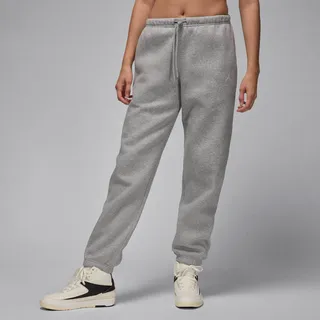 Nike Sporthose NIKE SPORTSWEAR "W J BRK FLC PANT 24", Herren, Gr. L, N-Gr, dk grau heather, weiß, Obermaterial: 80% Baumwolle, 20% Polyester, Hosen Sporthose, leichtes Material, bequeme Passform, sportlicher Stil