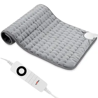 Grafner elektrisches Heizkissen 60 x 30 cm, 6 Temperaturstufen, 30 60 90 Minuten Timer, 100 Watt mit Schnellaufheizung, Abschaltautomatik, waschbar in der Maschine, Wärme Kissen Matte Unterlage