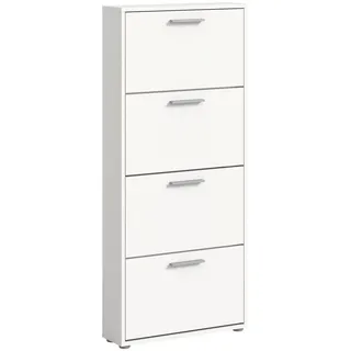 HBZ SAM Schuhkipper 59 x 136 x 17 cm 4 Klappen weiß matt / weiß