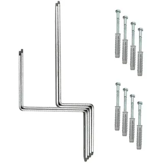 Skyrevolt Wandhalterung für Biertischgarnitur Festzelt-Garnitur Wand-Aufhängung Halterung-Set für 1 Tisch 2 Bänke 4x Stahl-Wandhaken inkl. Befestigung