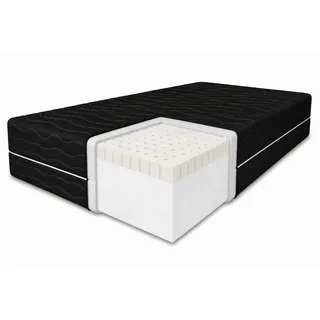 marpur Latexmatratze, Schwarz, Textil, H3, 80x200 cm, Oeko-Tex® Standard 100, Schlafzimmer, Matratzen Shop, Matratzen