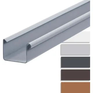 Inefa Dachrinne Kunststoff Kastenrinne 200 cm NW 68 Grau