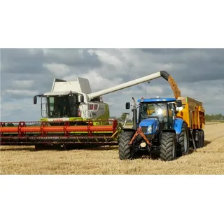 WYTTT Puzzle 1000 Teile Landschaft Erwachsene Puzzle Holzpuzzle 3D Klassisches Puzzle Traktor Und Mähdrescher DIY Moderne Kunst Hauptdekor,75X50Cm