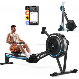 Merach – Klappbares Luftwiderstands-Rudergerät – lcd, ergonomischer Sitz, bis 158 kg