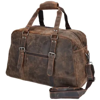 The Skandinavian Brand Leder Weekender Reisetasche tan