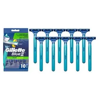 Gillette Blue II Plus Slalom Einwegrasierer für Männer x10