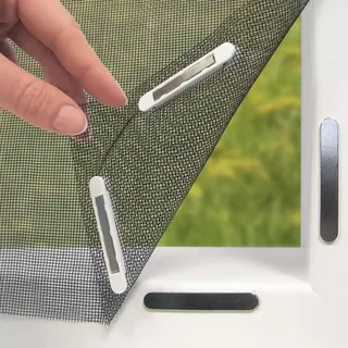 EasyMaxx Insektenschutz Fenster 150 x 180 cm Schwarz