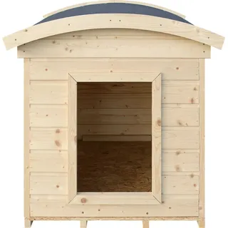 TIMBELA Hundehütte Outdoor kleine Hunde – Hundehaus Holz für Kleiner Rassen, wasserfestes Dach 87 x 102 x cm, Größe S, Timbela M405-1