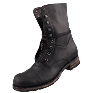 Sendra Herren Schnürstiefel 12334 Schwarz - Schwarz