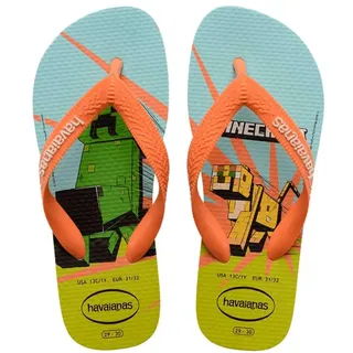 Havaianas Unisex Baby Kids Minecraft Flipflop, Weiß/Koralle, 23/24 EU