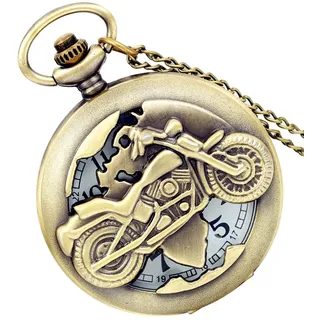 Lancardo Taschenuhr Vintage Herren Damen Uhr Analog mit Halskette Weihnachten Geschenk