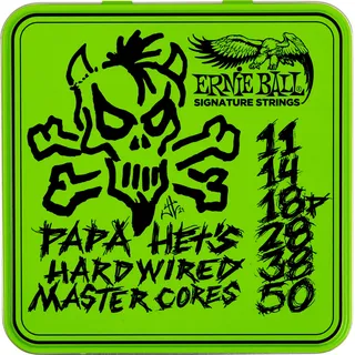 Ernie Ball Papa Het's Hardwired Master Core Signature E-Gitarrensaiten, 3er-Pack Dose, Limited Edition, 11-50 Gauge (P03821)
