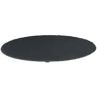 Gasper SCHIEFER- DEKOPLATTE RUND. 30 cm. Schieferplatte. Kanten GEBROCHEN.
