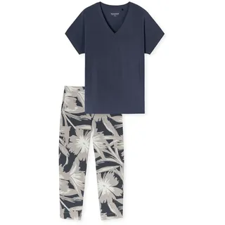 SCHIESSER Damen Schlafanzug 7/8 Hose Kurzarm - Selected Premium - 46