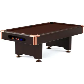 Automaten Hoffmann Billardtisch Club Pro III Dekor Nussbaum, Chocolate, Simonis 860, 7 ft (Spielfeld 198x99 cm)