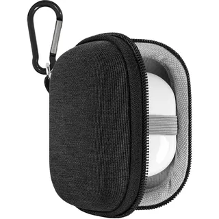 Geekria Hartschalenetui für Samsung Galaxy Buds 2 Pro, Buds 2, Buds FE | Dunkelgrau, 2,6 x 1,8 x 1,1 Zoll, Mesh-Innentasche, weiches Futter, Karabiner, Schutz vor Stößen und Druck