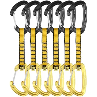 Grivel All-round Gamma K2w+k2w Expressschlinge 6 Einheiten - Black / Yellow - 11 cm