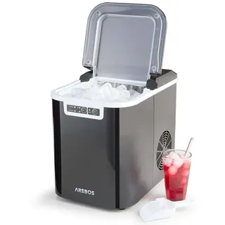 Arebos Eiswürfelmaschine Kunststoff, schwarz