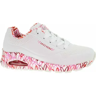 Damen white durabuck/red pink mesh trim 35,5